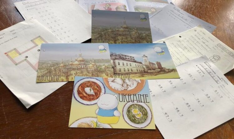 ドイツ公文式教室の中のウクライナ戦争